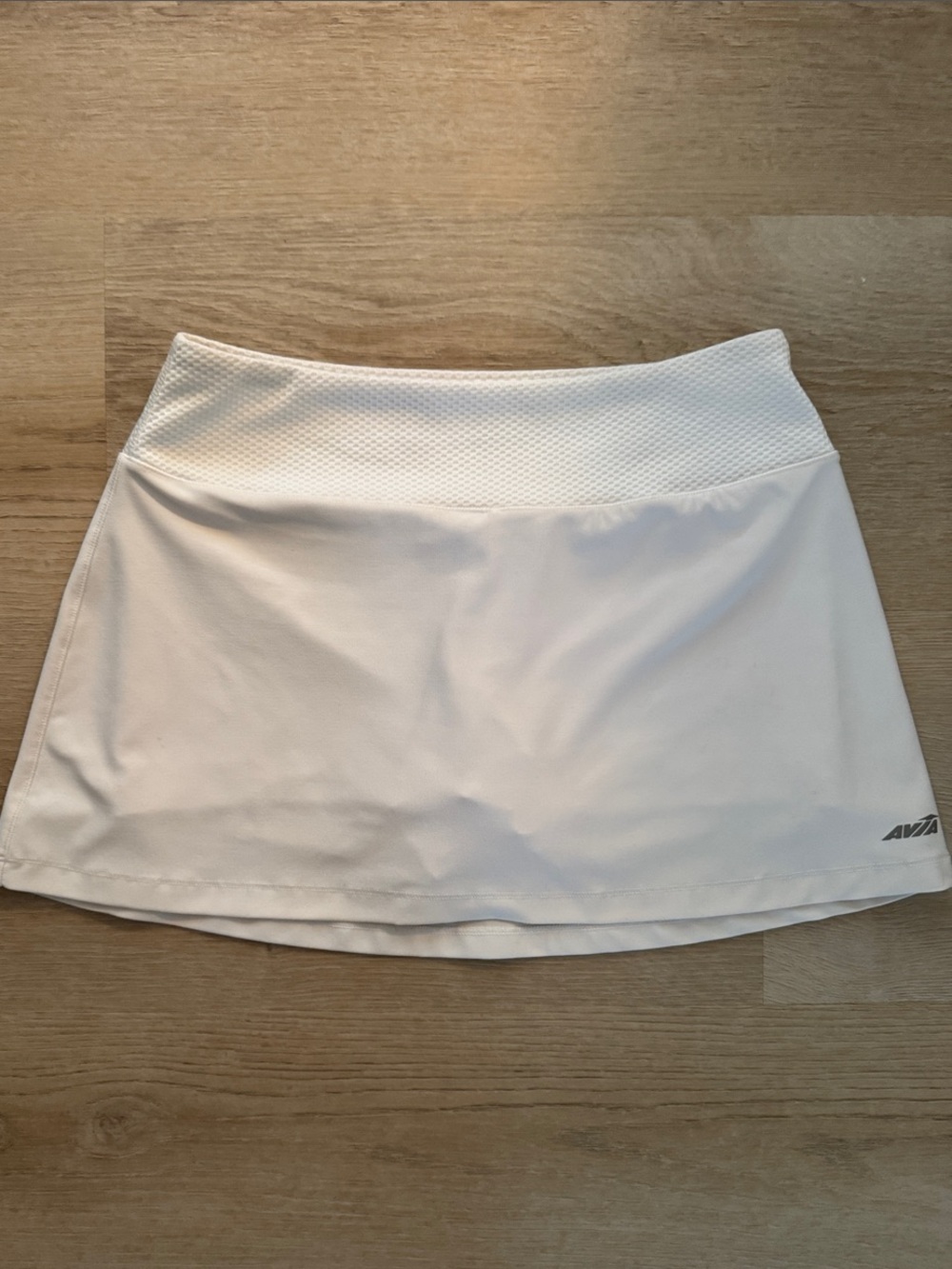 Avia White Athletic Skort with Textured Waistband